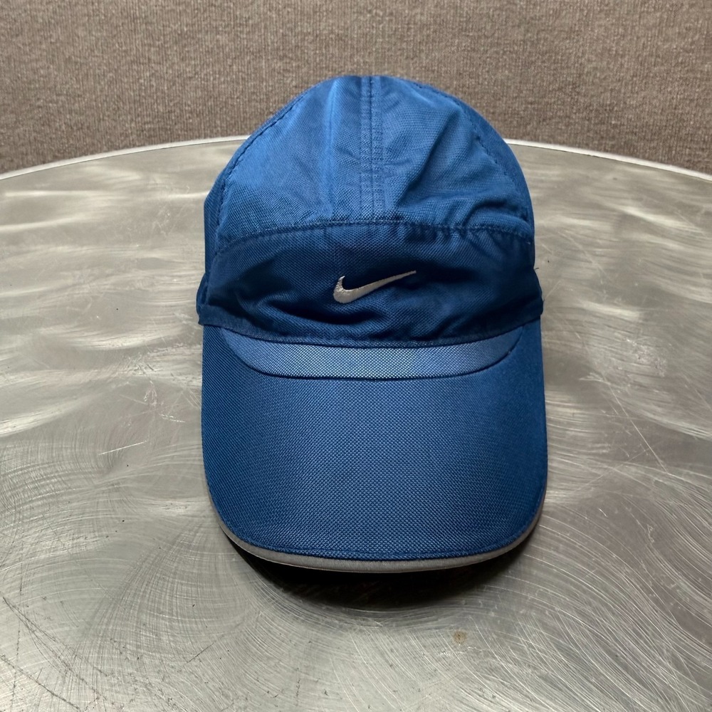 Nike Running Hat Mens One Size Blue Dri Fit Daybreak Featherlight 7 Panel Cap